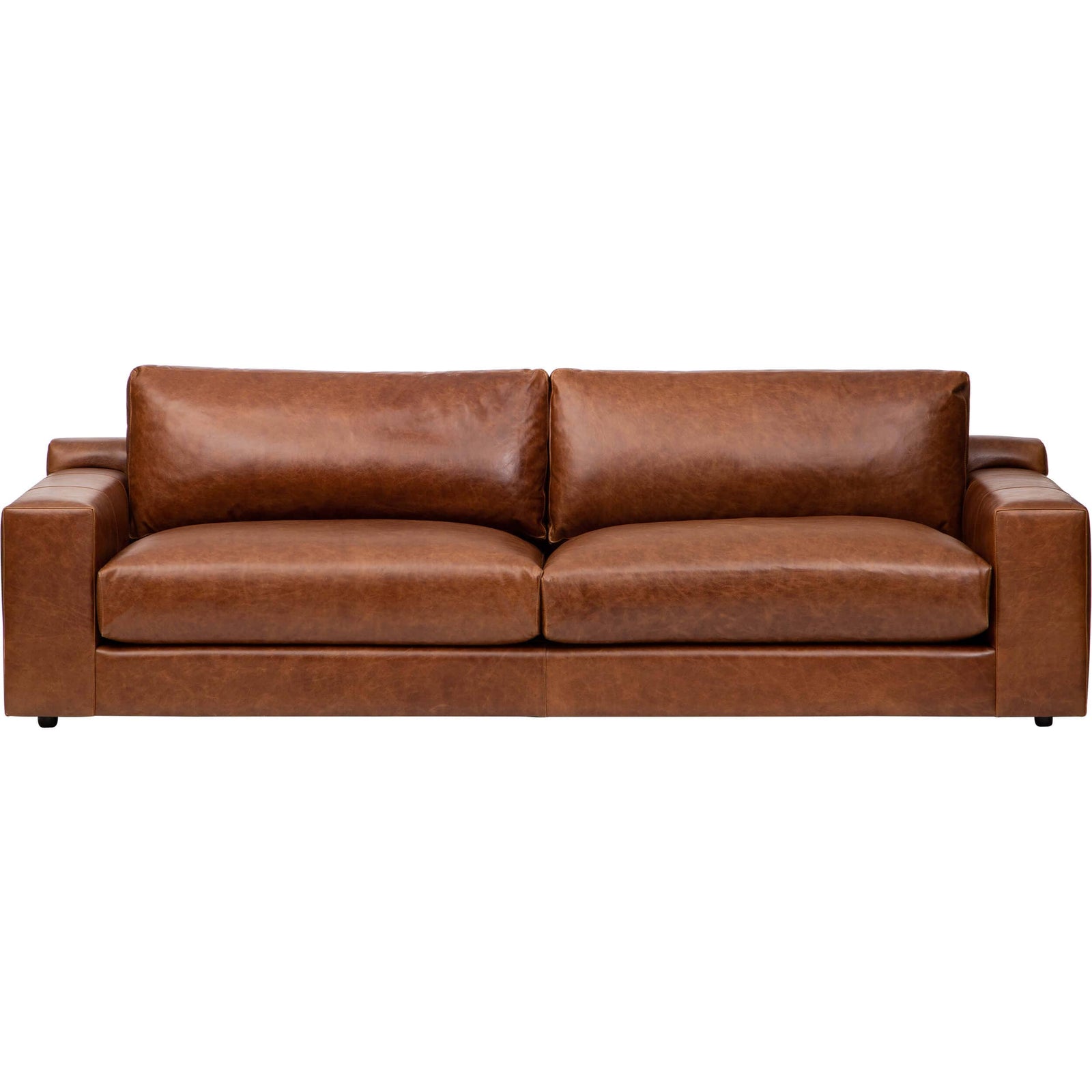 Axel leather sofa in cognac